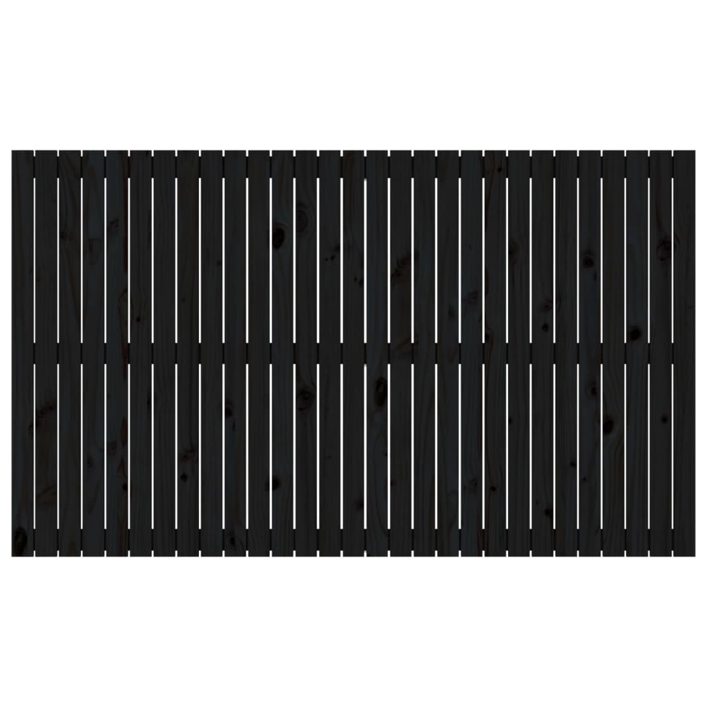 Wandhoofdbord 185x3x110 cm massief grenenhout zwart is nu te koop bij PeponiXL, paradijselijk wonen!