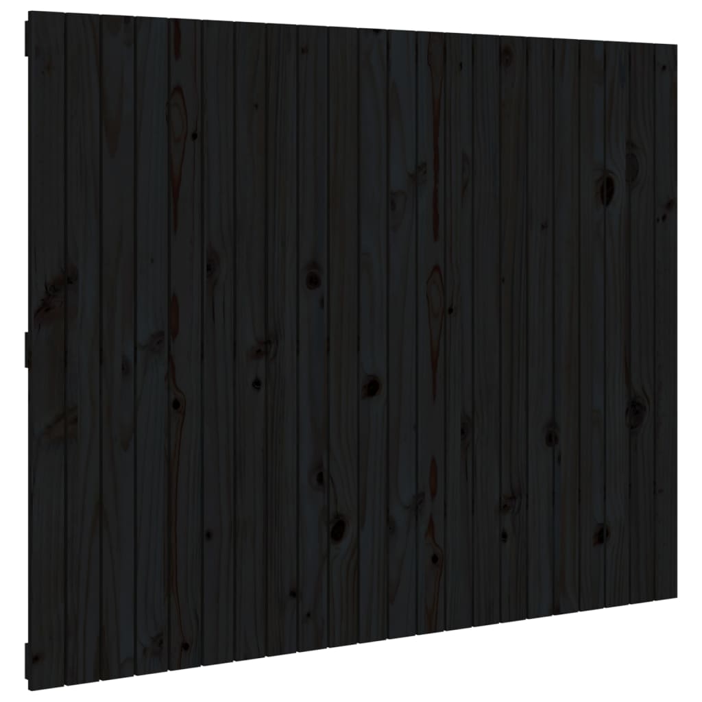 Wandhoofdbord 140x3x110 cm massief grenenhout zwart is nu te koop bij PeponiXL, paradijselijk wonen!