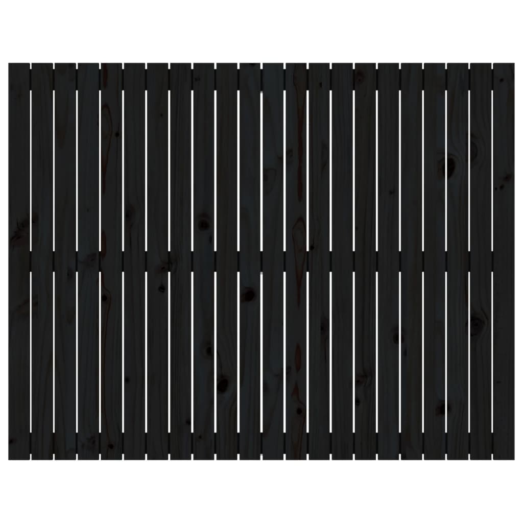 Wandhoofdbord 140x3x110 cm massief grenenhout zwart is nu te koop bij PeponiXL, paradijselijk wonen!