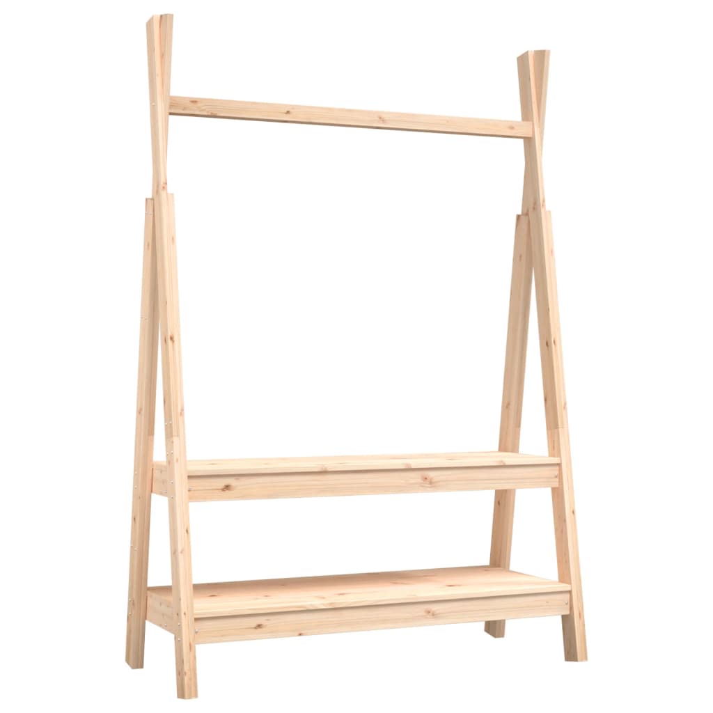 Kledingrek 100x45,5x150 cm massief grenenhout is nu te koop bij PeponiXL, paradijselijk wonen!