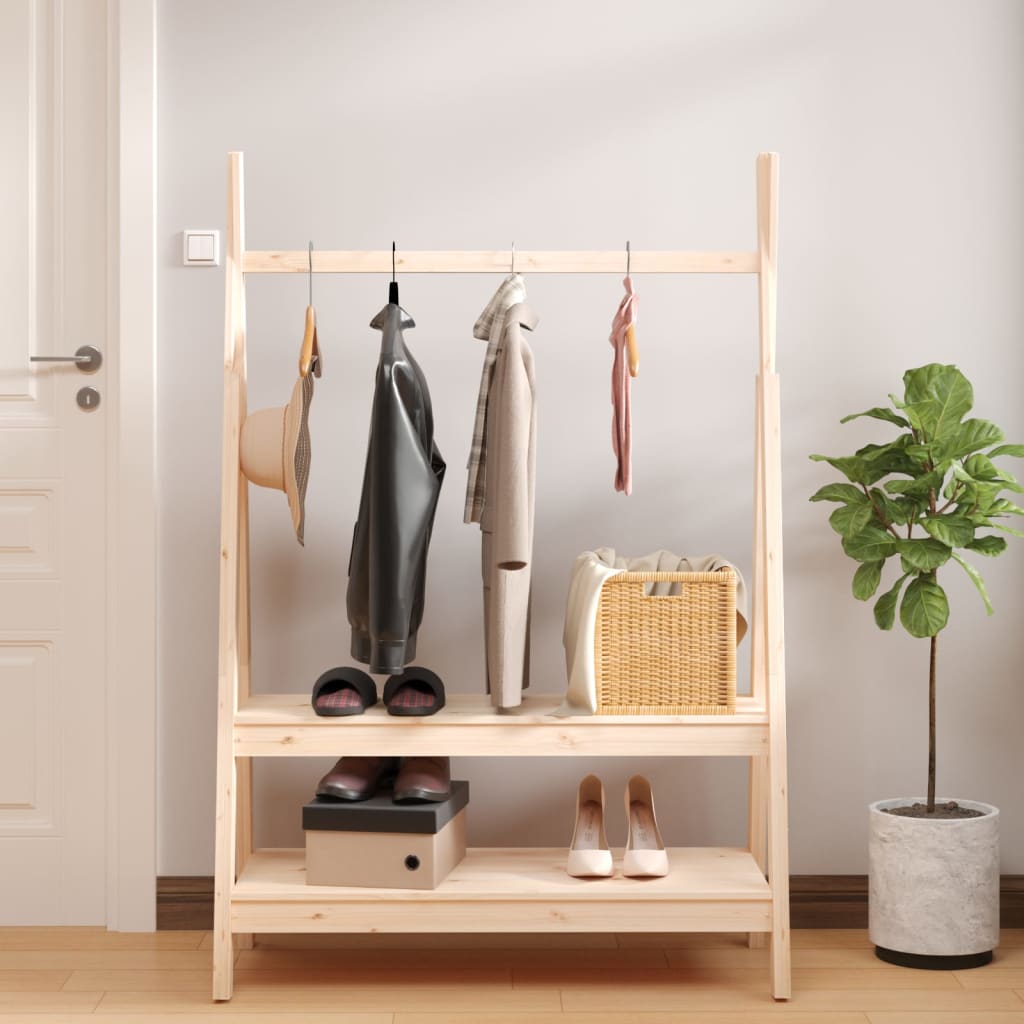 Kledingrek 100x45,5x150 cm massief grenenhout is nu te koop bij PeponiXL, paradijselijk wonen!