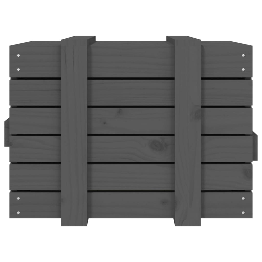 Opbergbox 58x40,5x42 cm massief grenenhout grijs is nu te koop bij PeponiXL, paradijselijk wonen!