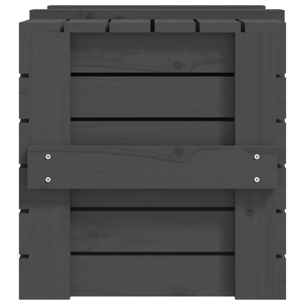 Opbergbox 58x40,5x42 cm massief grenenhout grijs is nu te koop bij PeponiXL, paradijselijk wonen!