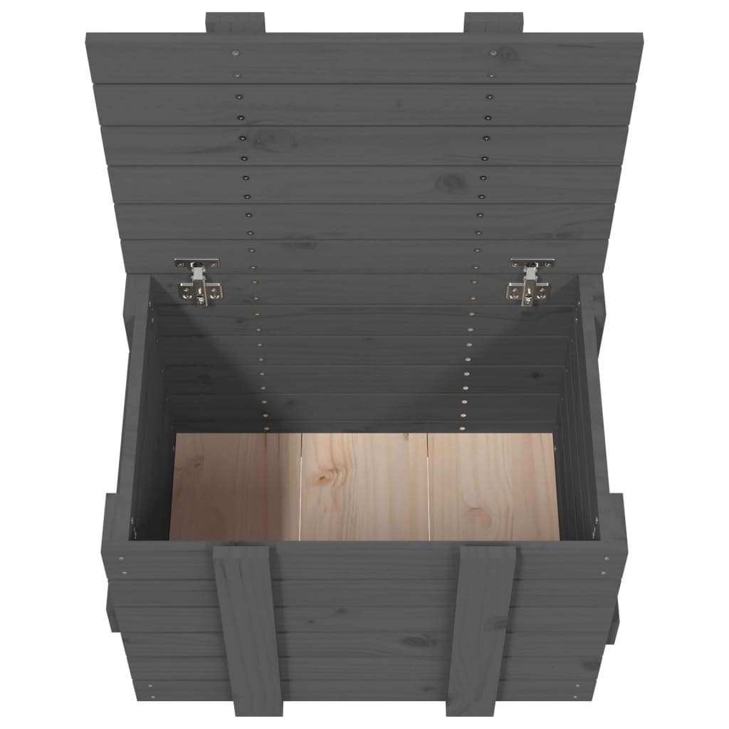 Opbergbox 58x40,5x42 cm massief grenenhout grijs is nu te koop bij PeponiXL, paradijselijk wonen!
