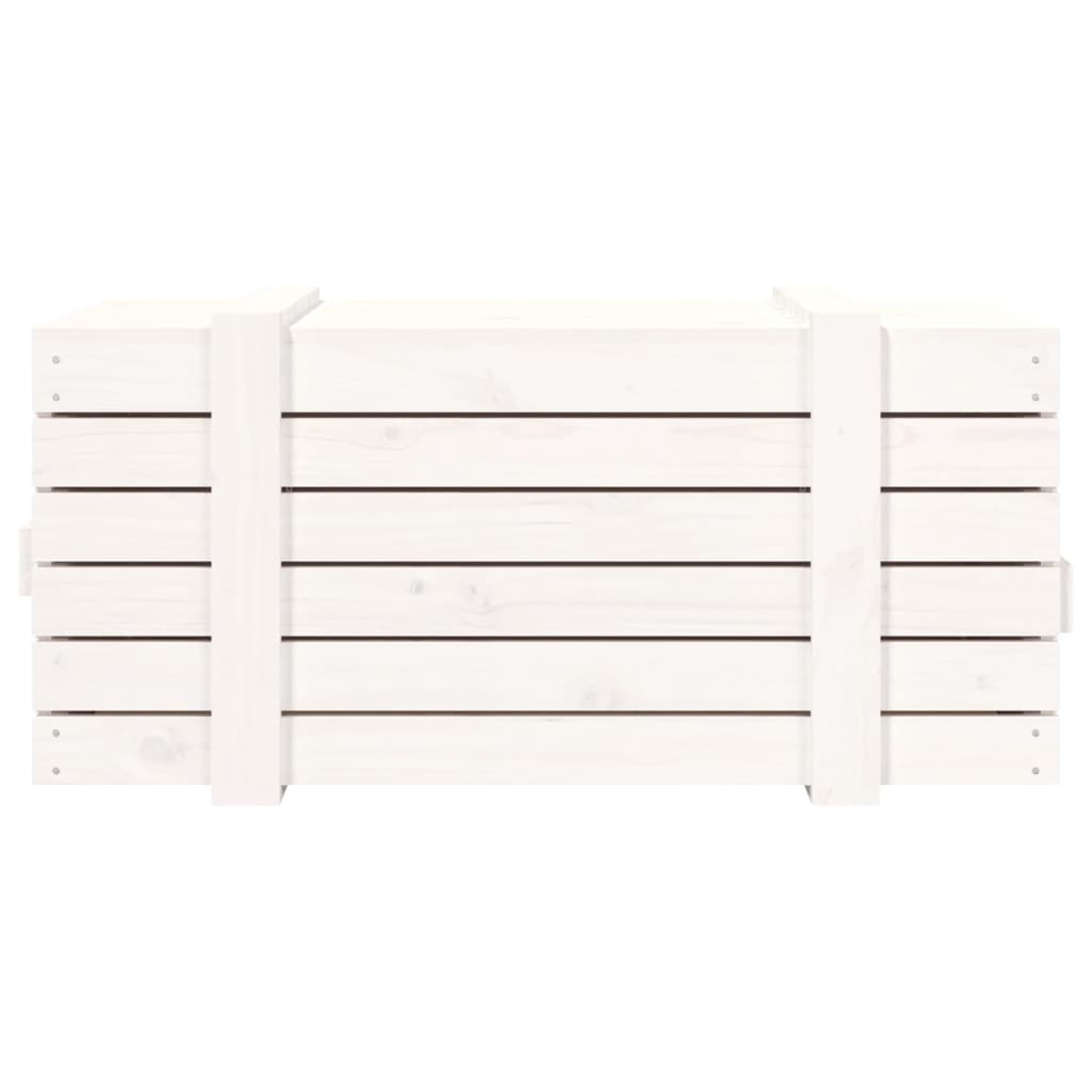 Opbergbox 91x40,5x42 cm massief grenenhout wit is nu te koop bij PeponiXL, paradijselijk wonen!