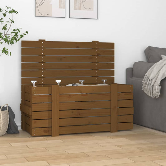 Opbergbox 91x40,5x42 cm massief grenenhout honingbruin is nu te koop bij PeponiXL, paradijselijk wonen!