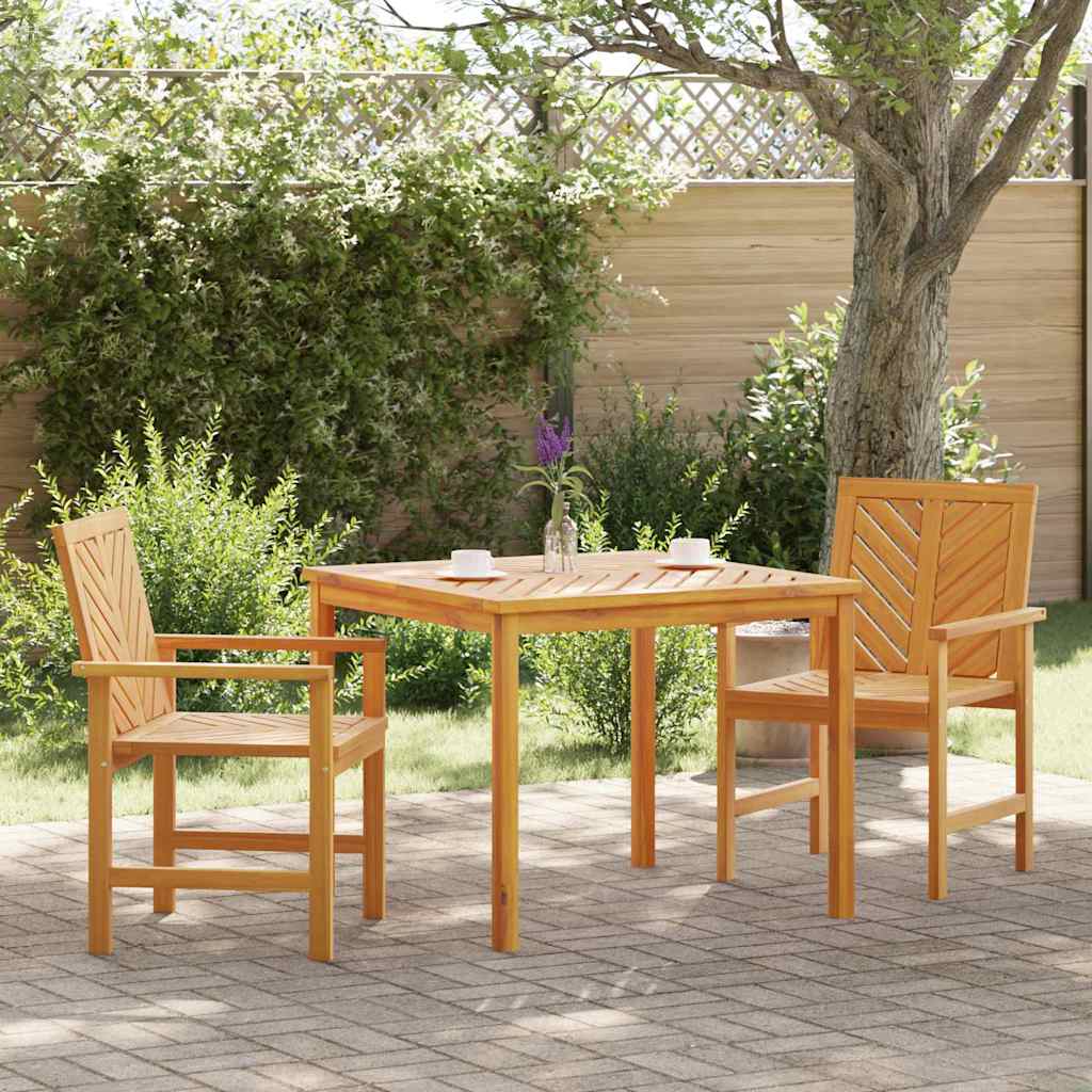Tuin eettafelset 3 pcs Bruin Massief Acaciahout is nu te koop bij PeponiXL, paradijselijk wonen!