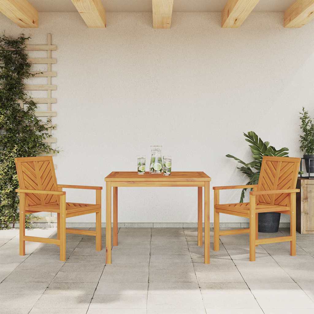 Tuin eettafelset 3 pcs Bruin Massief Acaciahout is nu te koop bij PeponiXL, paradijselijk wonen!