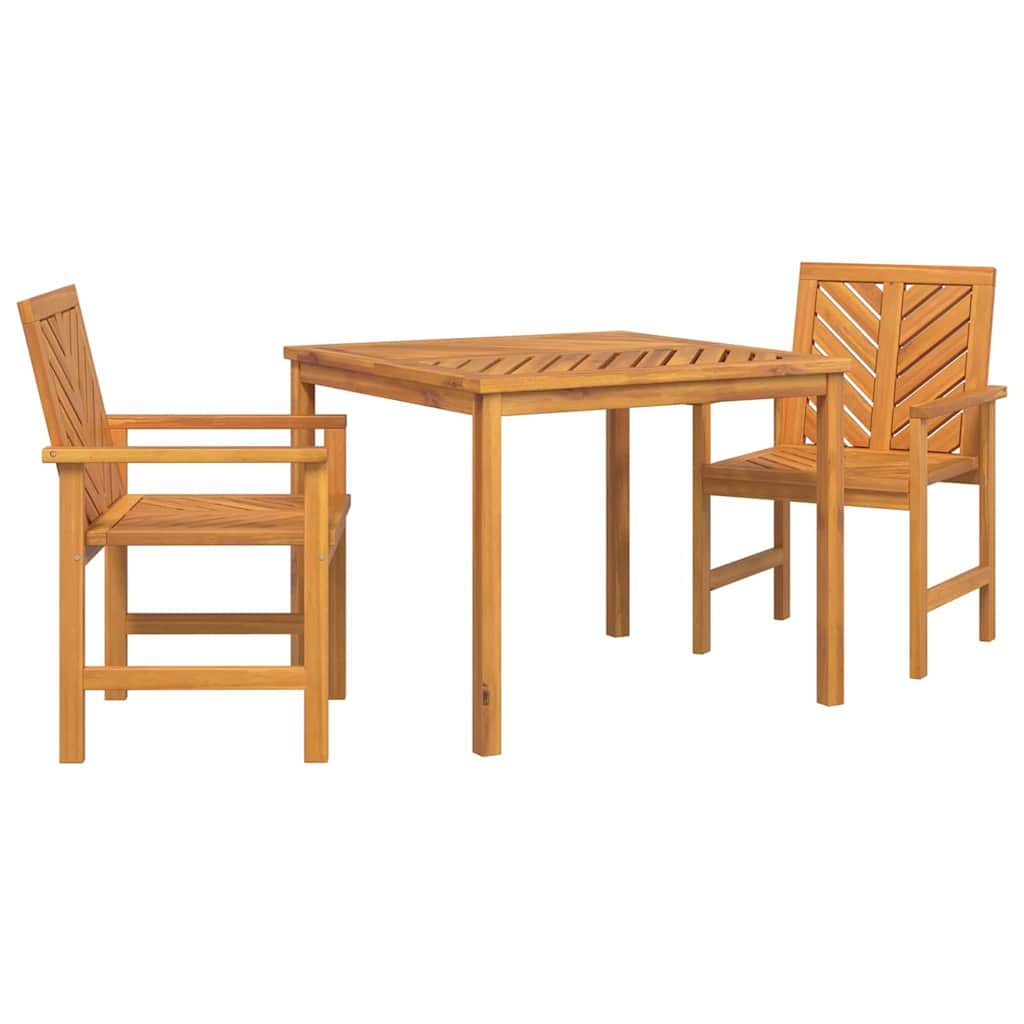 Tuin eettafelset 3 pcs Bruin Massief Acaciahout is nu te koop bij PeponiXL, paradijselijk wonen!