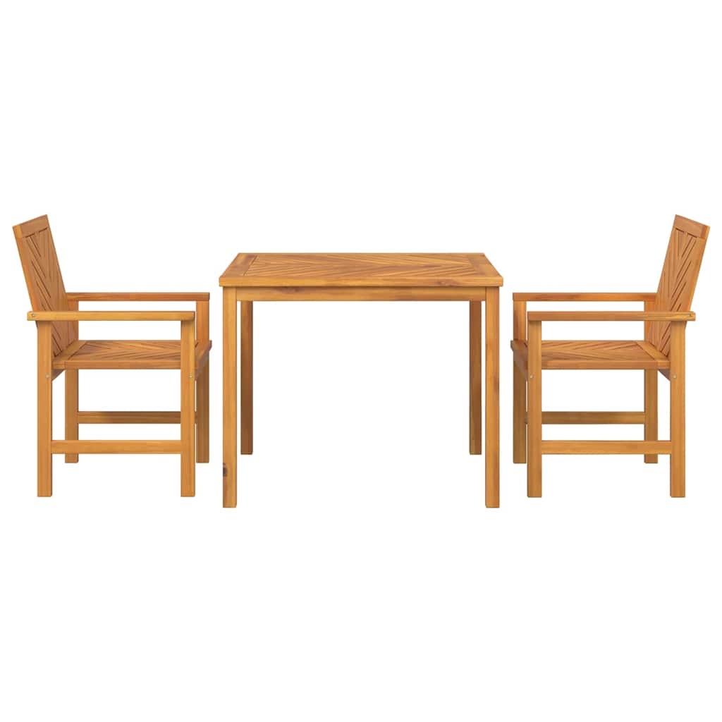 Tuin eettafelset 3 pcs Bruin Massief Acaciahout is nu te koop bij PeponiXL, paradijselijk wonen!