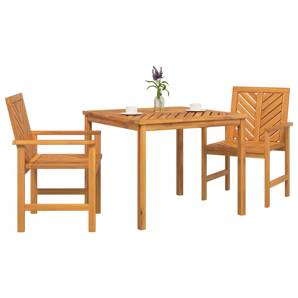 Tuin eettafelset 3 pcs Bruin Massief Acaciahout is nu te koop bij PeponiXL, paradijselijk wonen!