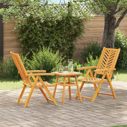 Tuin eettafelset 3 pcs Bruin Massief Acaciahout is nu te koop bij PeponiXL, paradijselijk wonen!