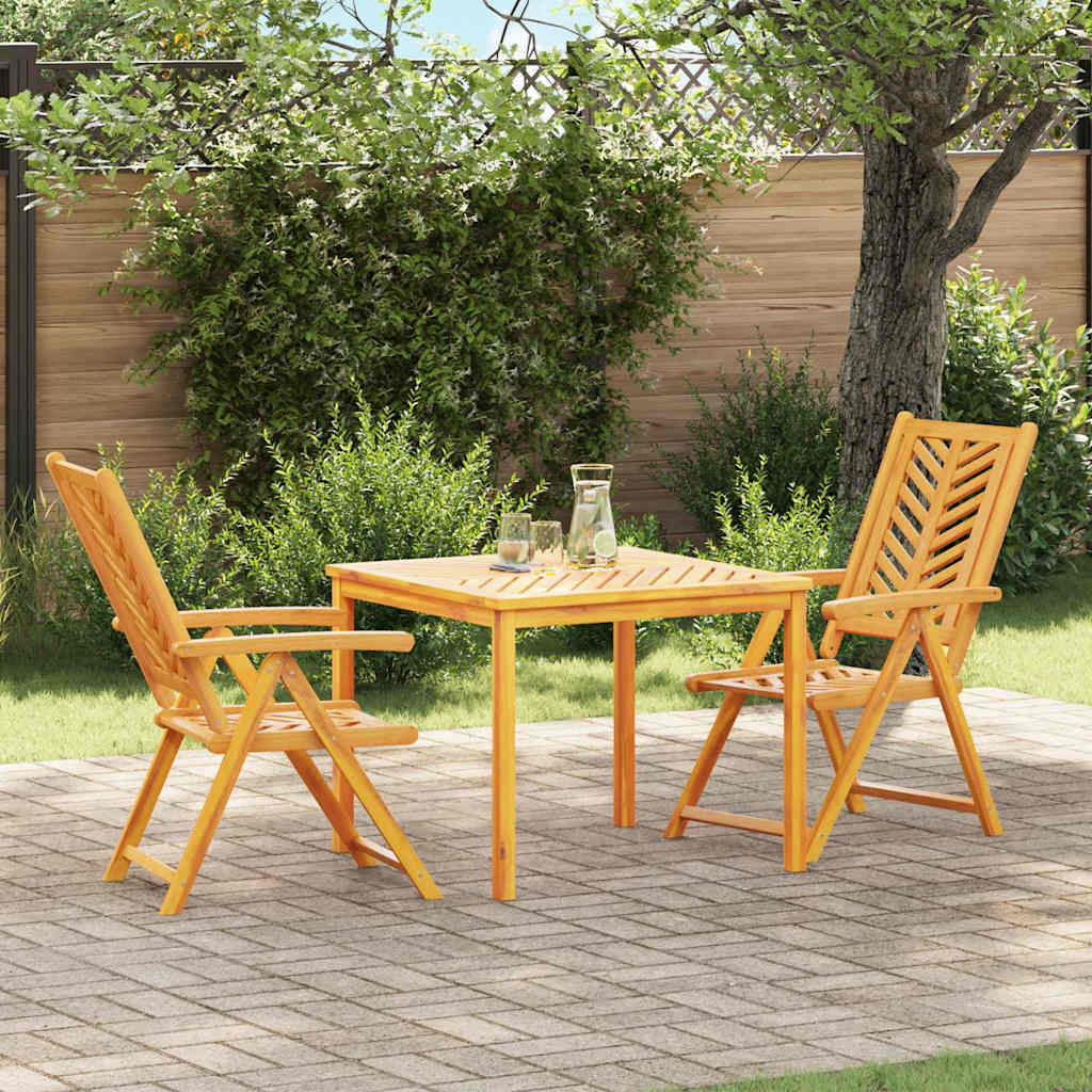 Tuin eettafelset 3 pcs Bruin Massief Acaciahout is nu te koop bij PeponiXL, paradijselijk wonen!