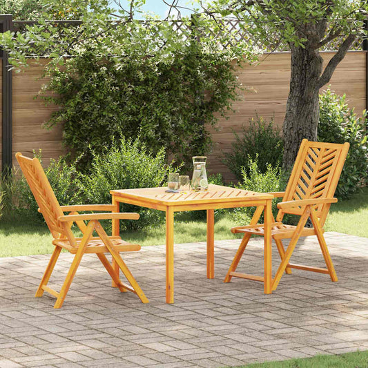 Tuin eettafelset 3 pcs Bruin Massief Acaciahout is nu te koop bij PeponiXL, paradijselijk wonen!