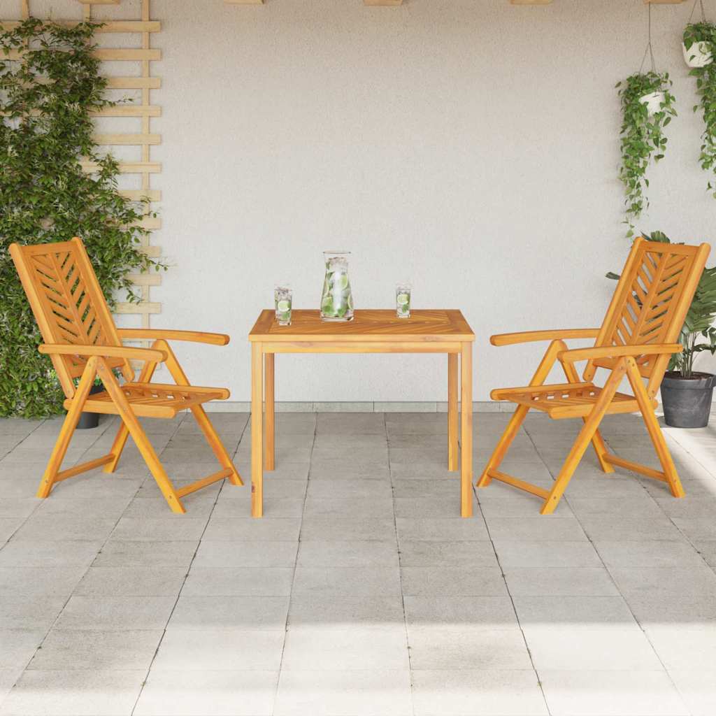 Tuin eettafelset 3 pcs Bruin Massief Acaciahout is nu te koop bij PeponiXL, paradijselijk wonen!