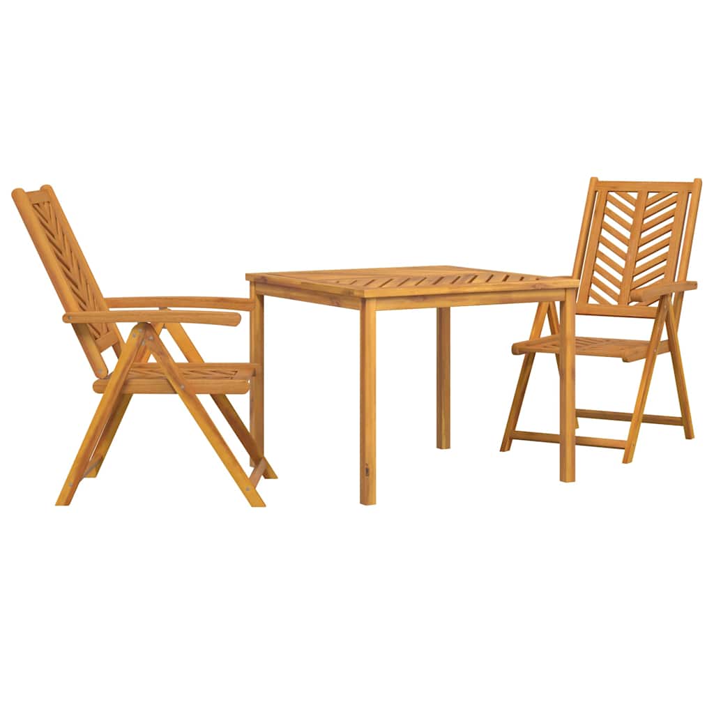 Tuin eettafelset 3 pcs Bruin Massief Acaciahout is nu te koop bij PeponiXL, paradijselijk wonen!