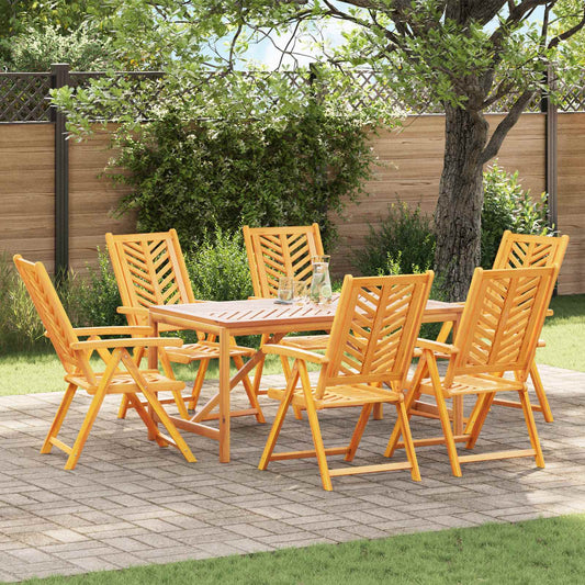 Tuinstoel 6 pcs Bruin 57 x 72 x 109 cm Massief Acaciahout is nu te koop bij PeponiXL, paradijselijk wonen!
