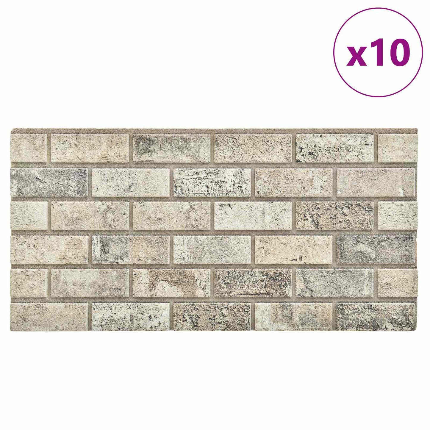 Wandpanelen 10 pcs Zand 100 x 50 cm EPS-schuim
