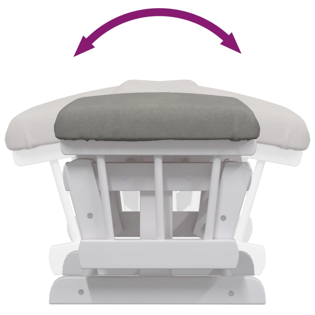 Schuifstoel met voetenbank stof lichtgrijs is nu te koop bij PeponiXL, paradijselijk wonen!