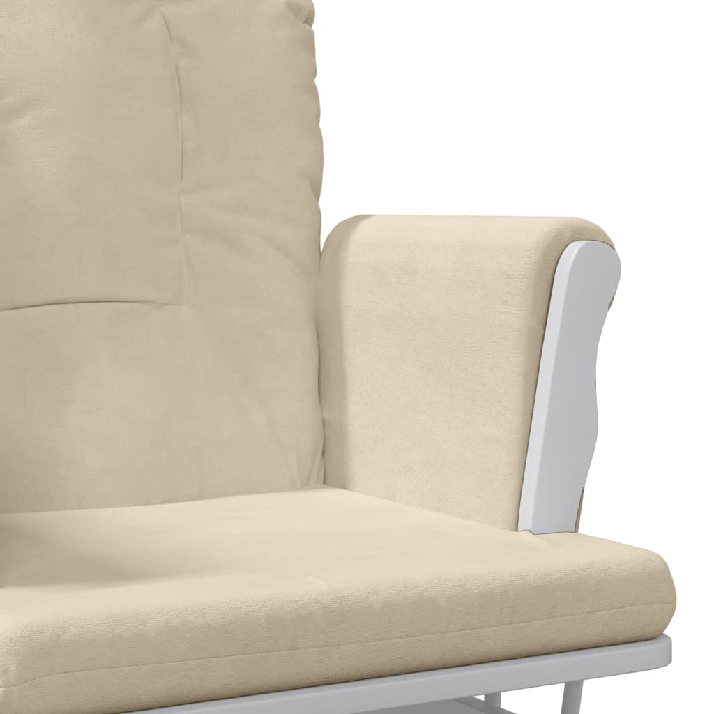 Schuifstoel met voetenbank stof crèmewit is nu te koop bij PeponiXL, paradijselijk wonen!