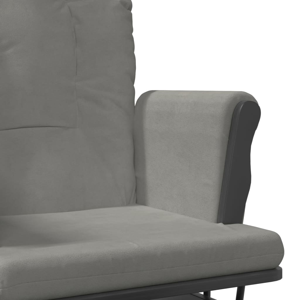 Schuifstoel met voetenbank stof lichtgrijs is nu te koop bij PeponiXL, paradijselijk wonen!