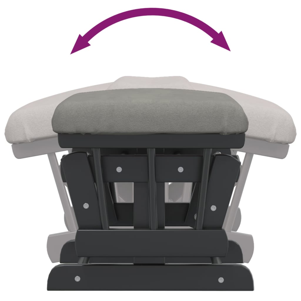 Schuifstoel met voetenbank stof lichtgrijs is nu te koop bij PeponiXL, paradijselijk wonen!