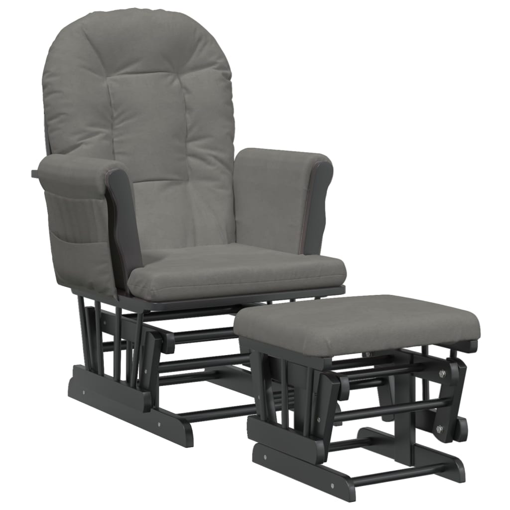 Schuifstoel met voetenbank stof donkergrijs is nu te koop bij PeponiXL, paradijselijk wonen!