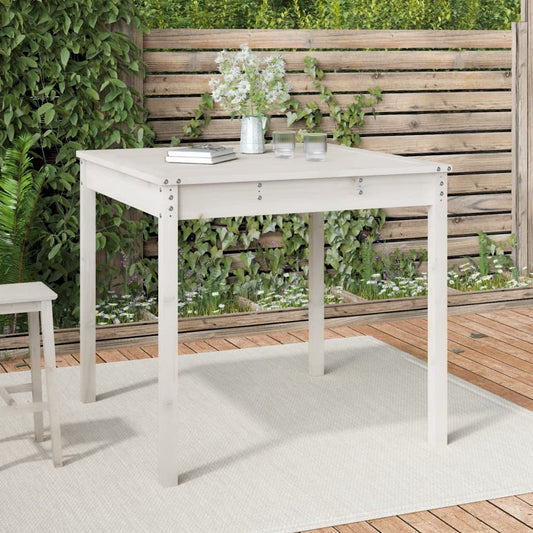 Tuintafel 82,5x82,5x76 cm massief grenenhout wit is nu te koop bij PeponiXL, paradijselijk wonen!