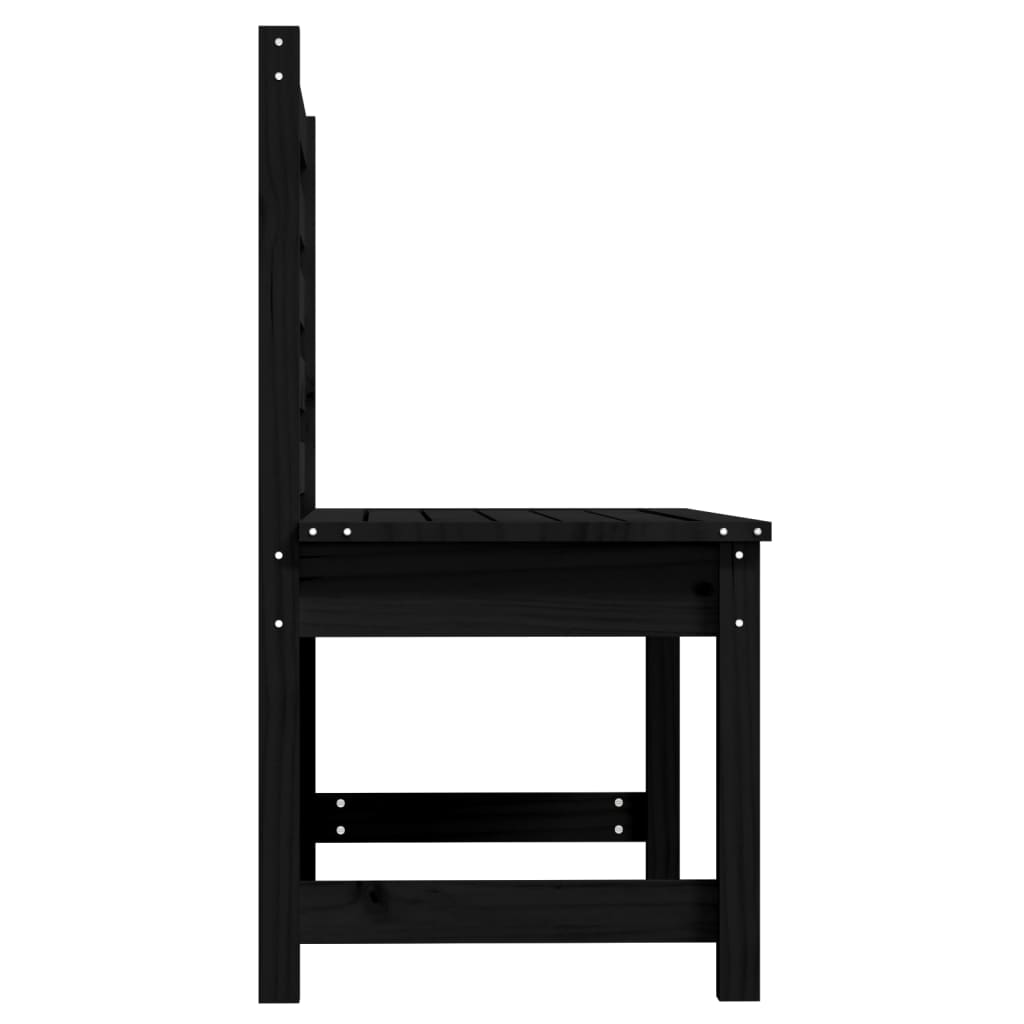 Tuinbank 109 cm massief grenenhout zwart is nu te koop bij PeponiXL, paradijselijk wonen!