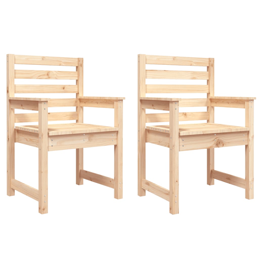 Tuinstoelen 2 st 60x48x91 cm massief grenenhout is nu te koop bij PeponiXL, paradijselijk wonen!