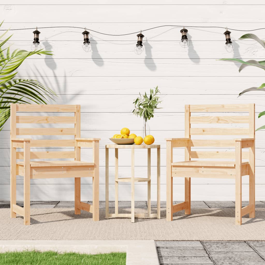 Tuinstoelen 2 st 60x48x91 cm massief grenenhout is nu te koop bij PeponiXL, paradijselijk wonen!