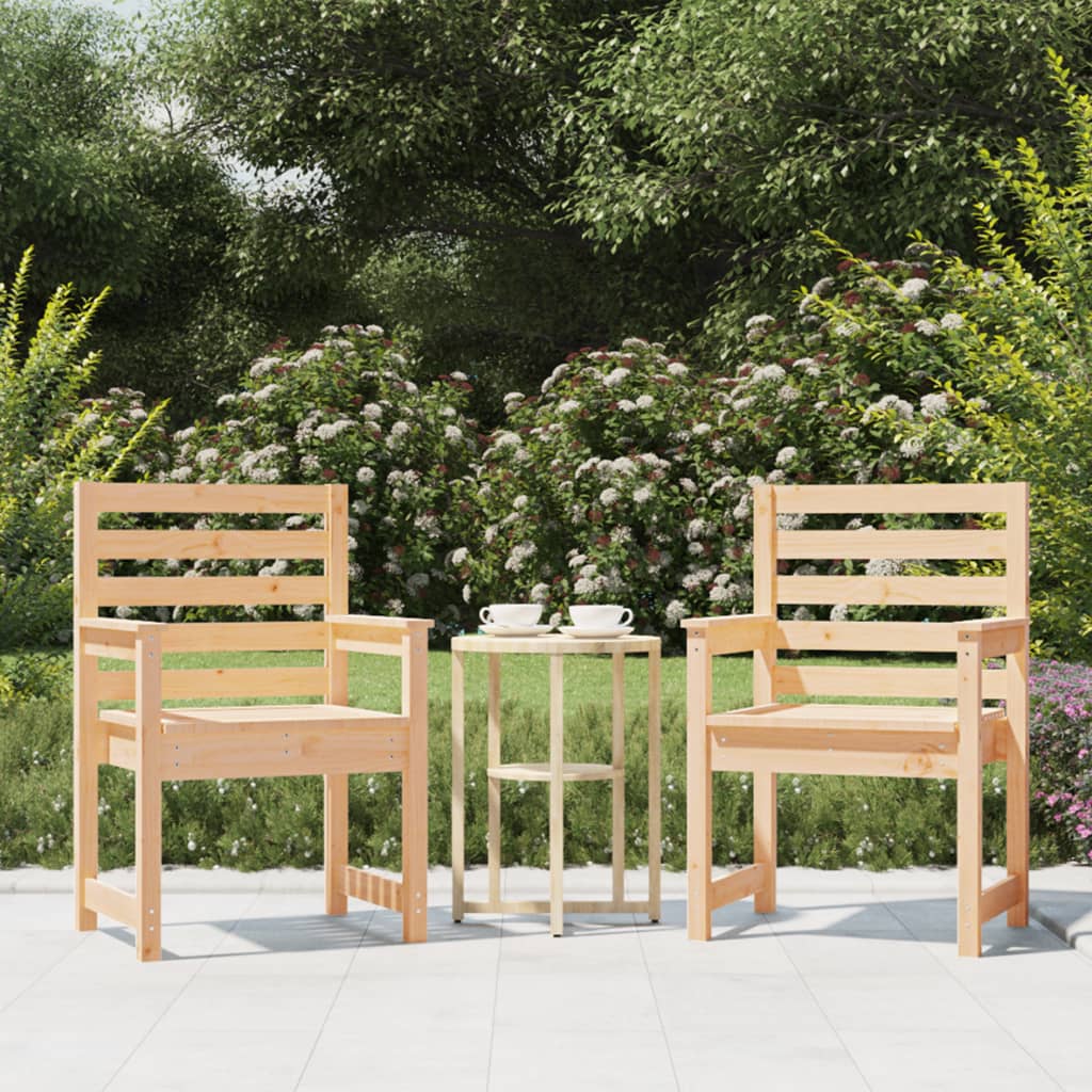 Tuinstoelen 2 st 60x48x91 cm massief grenenhout is nu te koop bij PeponiXL, paradijselijk wonen!