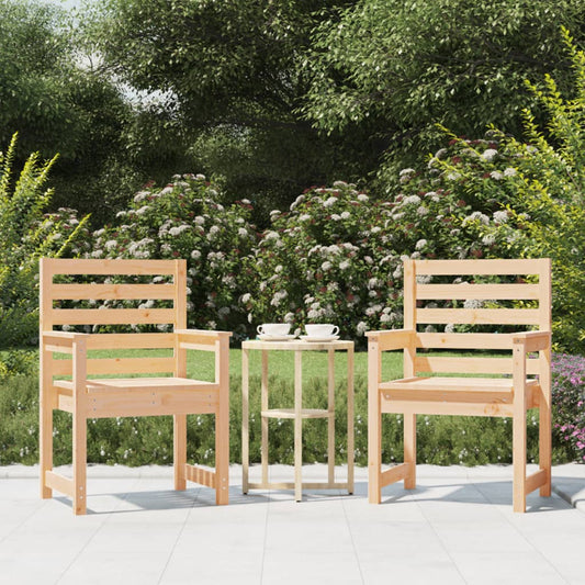 Tuinstoelen 2 st 60x48x91 cm massief grenenhout is nu te koop bij PeponiXL, paradijselijk wonen!