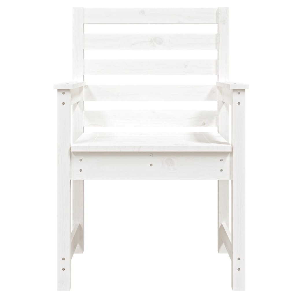 Tuinstoelen 2 st 60x48x91 cm massief grenenhout wit is nu te koop bij PeponiXL, paradijselijk wonen!