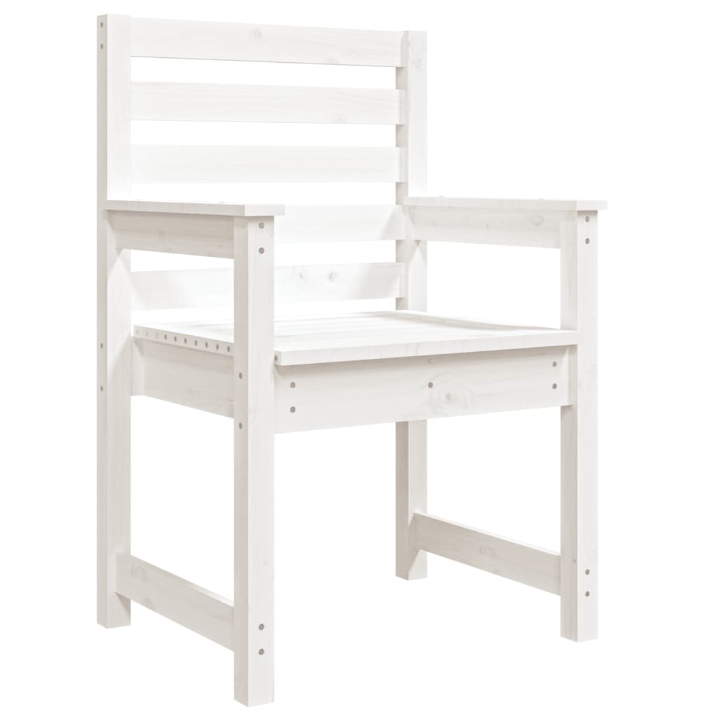 Tuinstoelen 2 st 60x48x91 cm massief grenenhout wit is nu te koop bij PeponiXL, paradijselijk wonen!