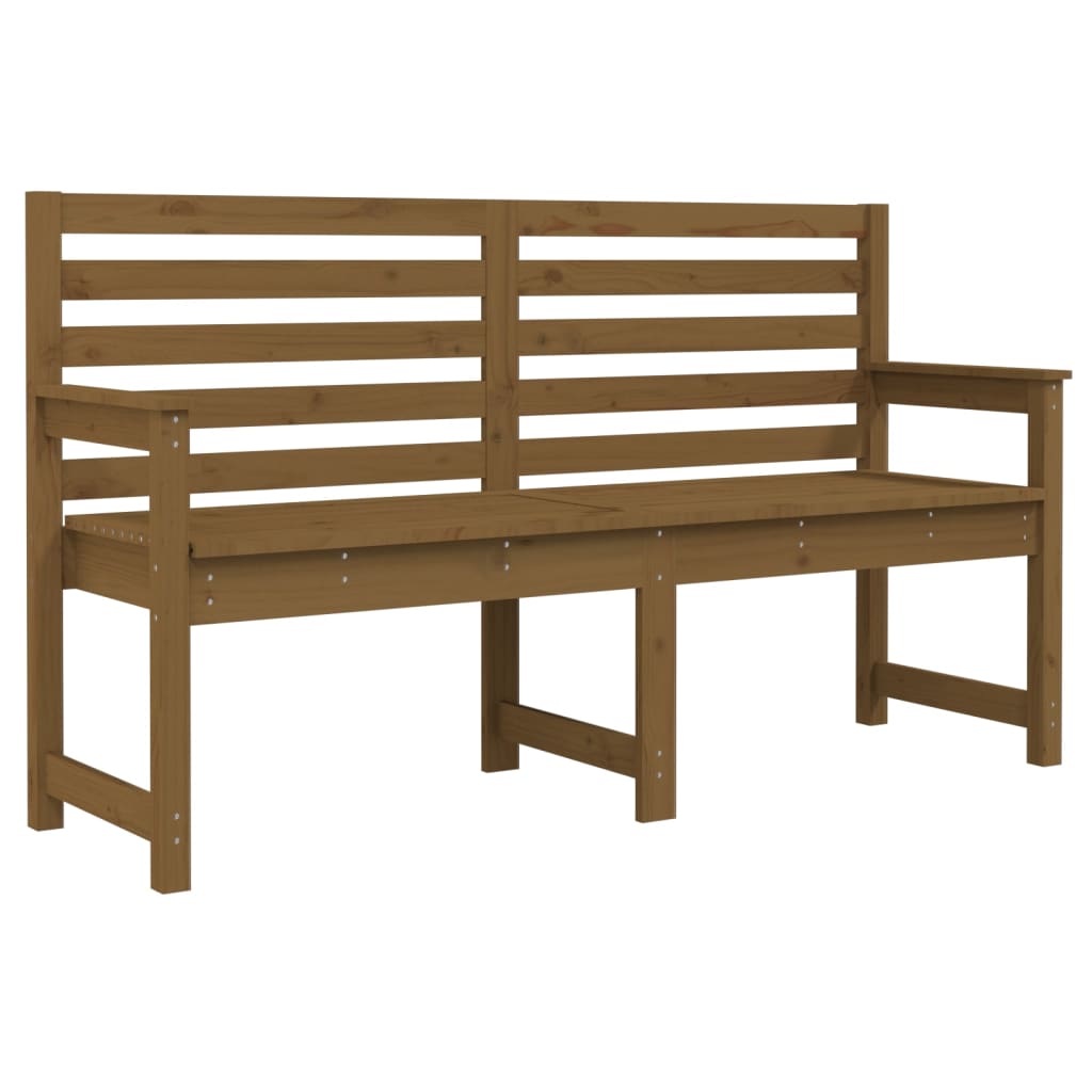 Tuinbank 159,5x48x91,5 cm massief grenenhout honingbruin is nu te koop bij PeponiXL, paradijselijk wonen!