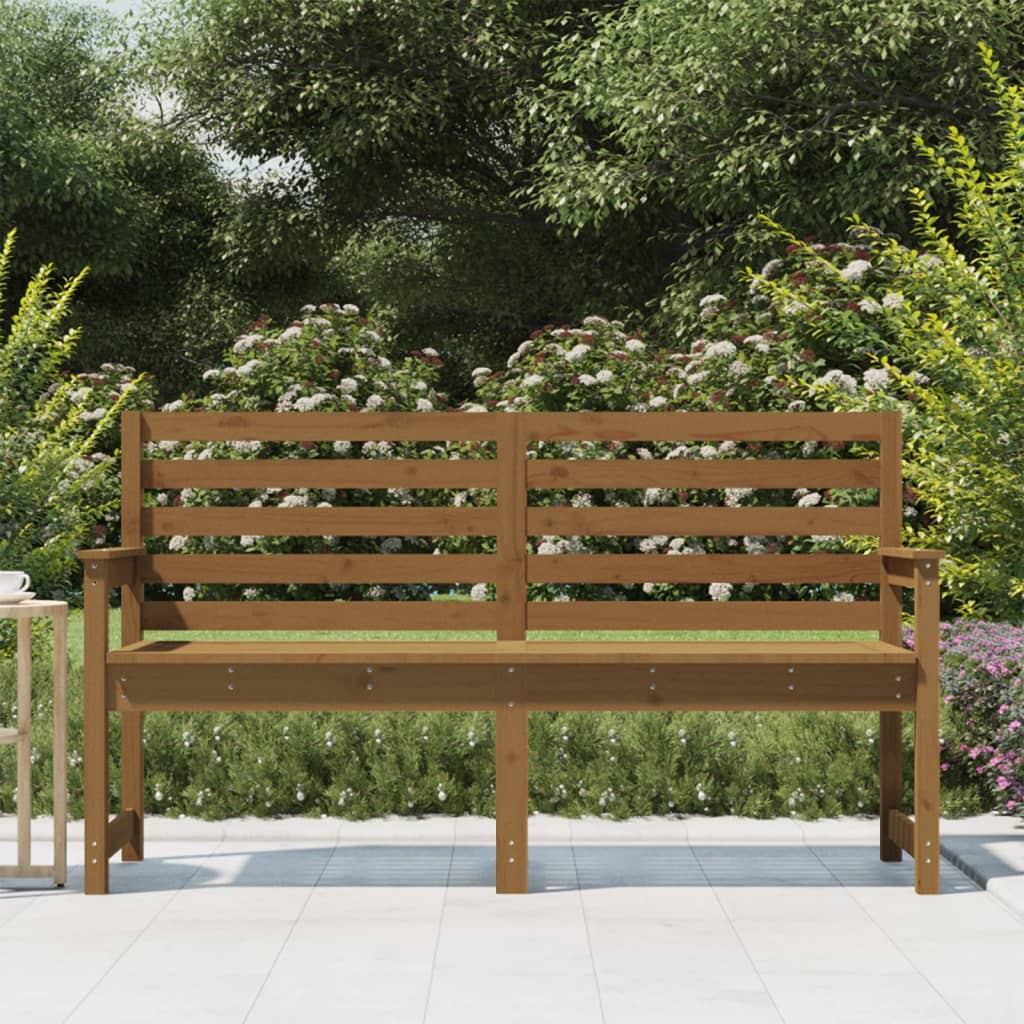 Tuinbank 159,5x48x91,5 cm massief grenenhout honingbruin is nu te koop bij PeponiXL, paradijselijk wonen!
