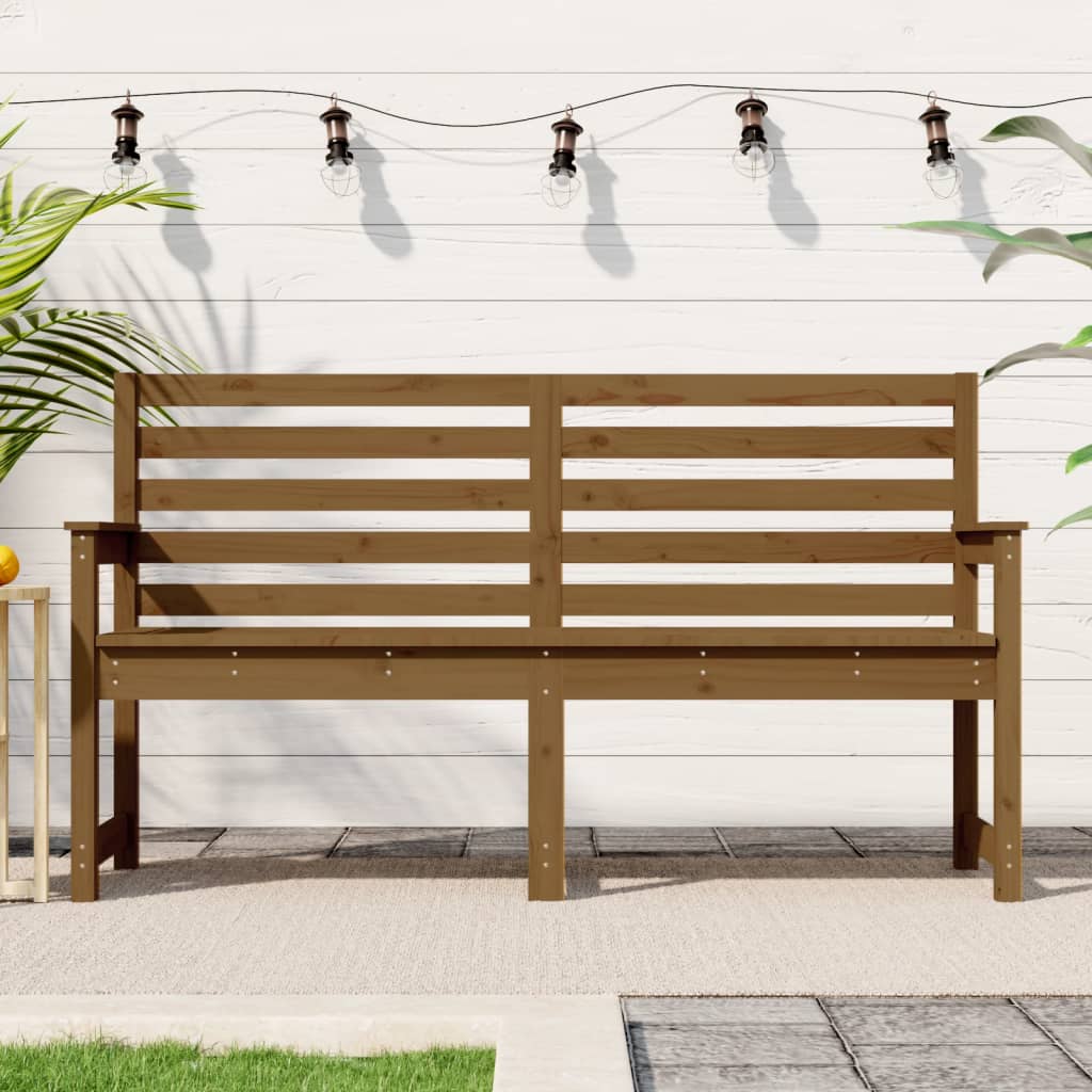 Tuinbank 159,5x48x91,5 cm massief grenenhout honingbruin is nu te koop bij PeponiXL, paradijselijk wonen!