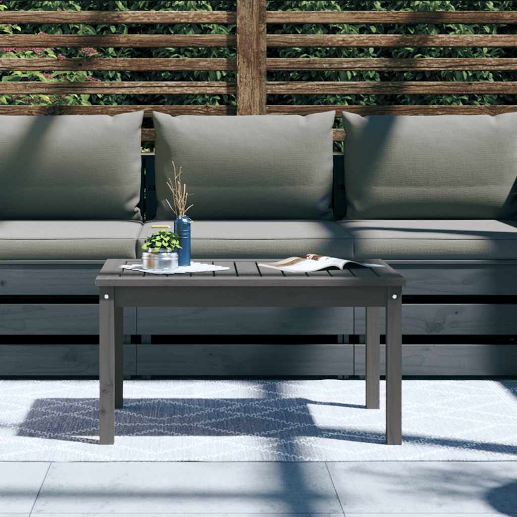 Tuintafel 82,5x50,5x45 cm massief grenenhout grijs is nu te koop bij PeponiXL, paradijselijk wonen!