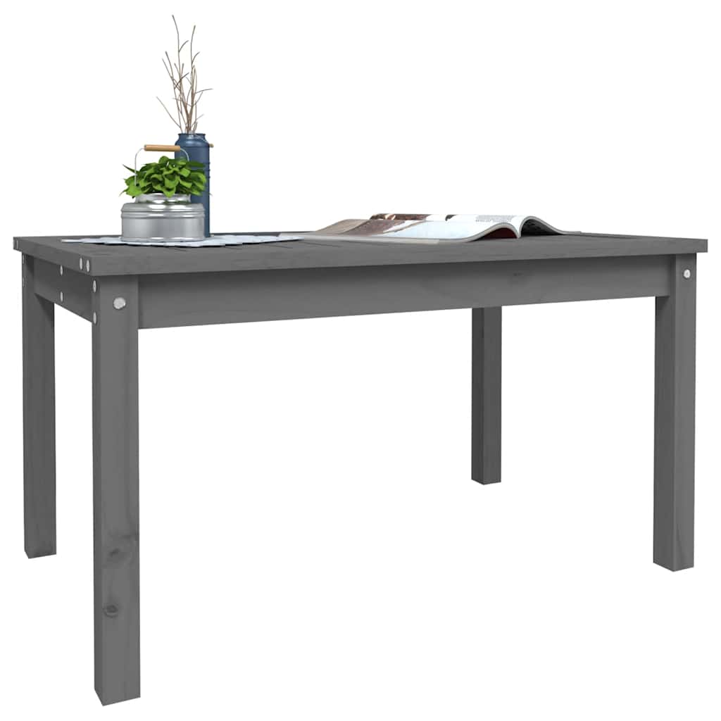 Tuintafel 82,5x50,5x45 cm massief grenenhout grijs is nu te koop bij PeponiXL, paradijselijk wonen!