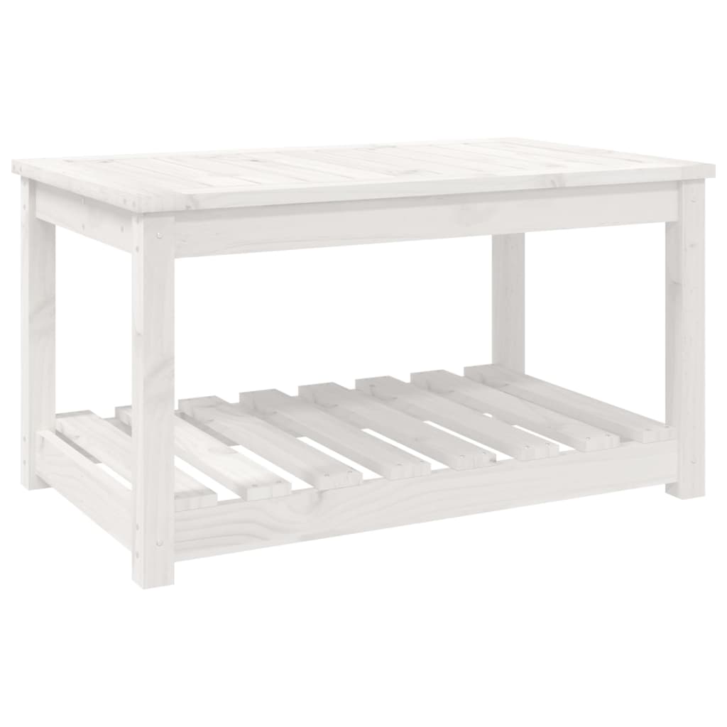 Tuintafel 82,5x50,5x45 cm massief grenenhout wit