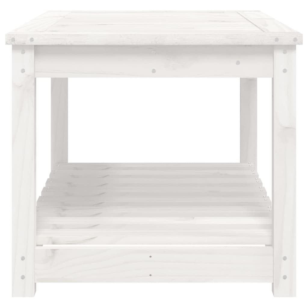 Tuintafel 82,5x50,5x45 cm massief grenenhout wit