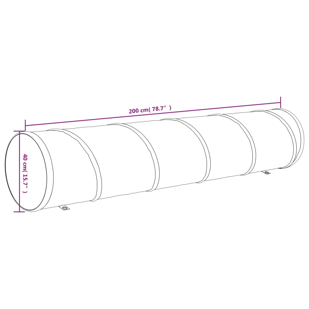 Hondentunnel Ø 40 x 200 cm polyester blauw is nu te koop bij PeponiXL, paradijselijk wonen!