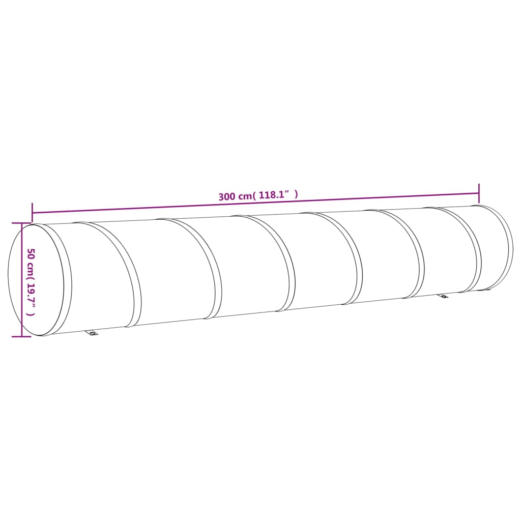 Hondentunnel Ø 50x300 cm polyester blauw is nu te koop bij PeponiXL, paradijselijk wonen!