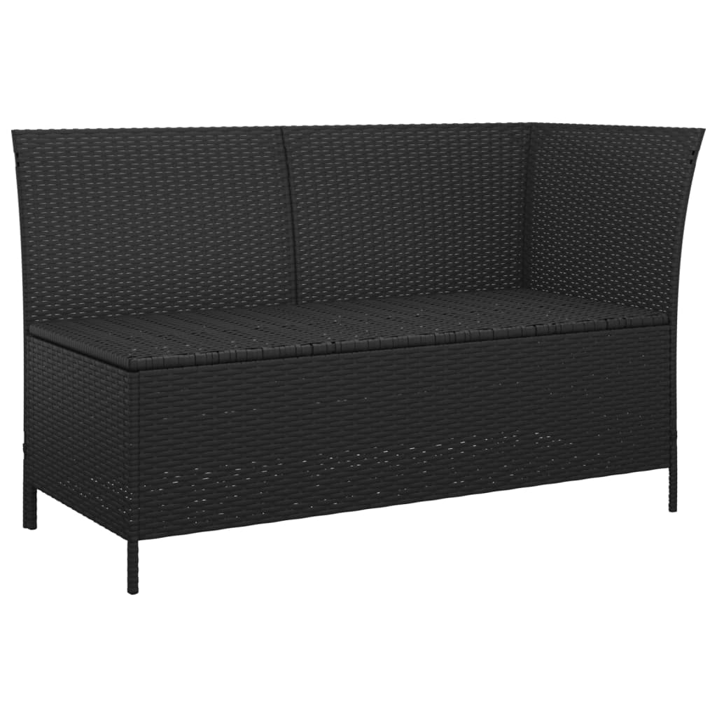 3-delige Loungeset met kussens poly rattan zwart is nu te koop bij PeponiXL, paradijselijk wonen!