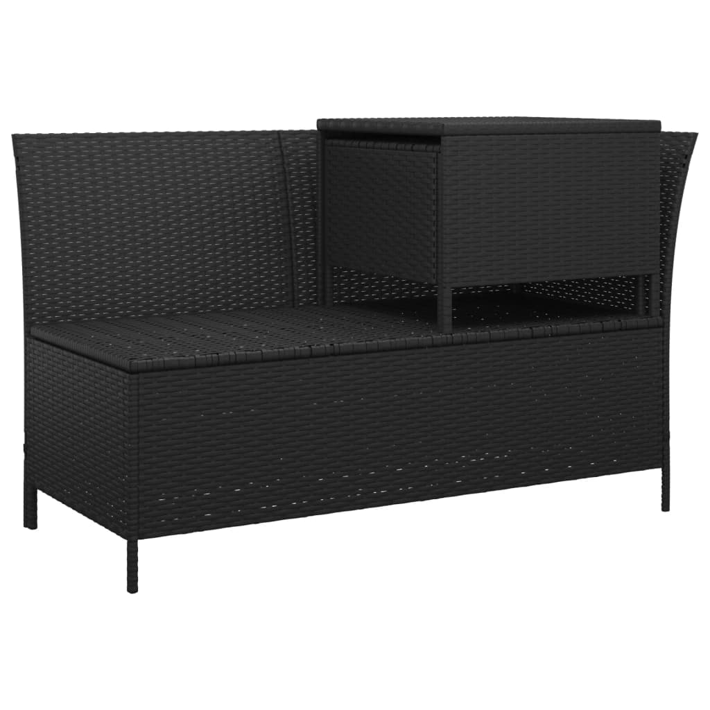 3-delige Loungeset met kussens poly rattan zwart is nu te koop bij PeponiXL, paradijselijk wonen!