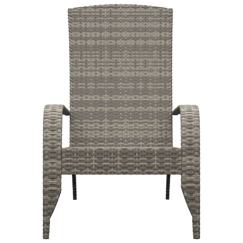 Tuinstoel Adirondack Grijs Poly Rattan is nu te koop bij PeponiXL, paradijselijk wonen!