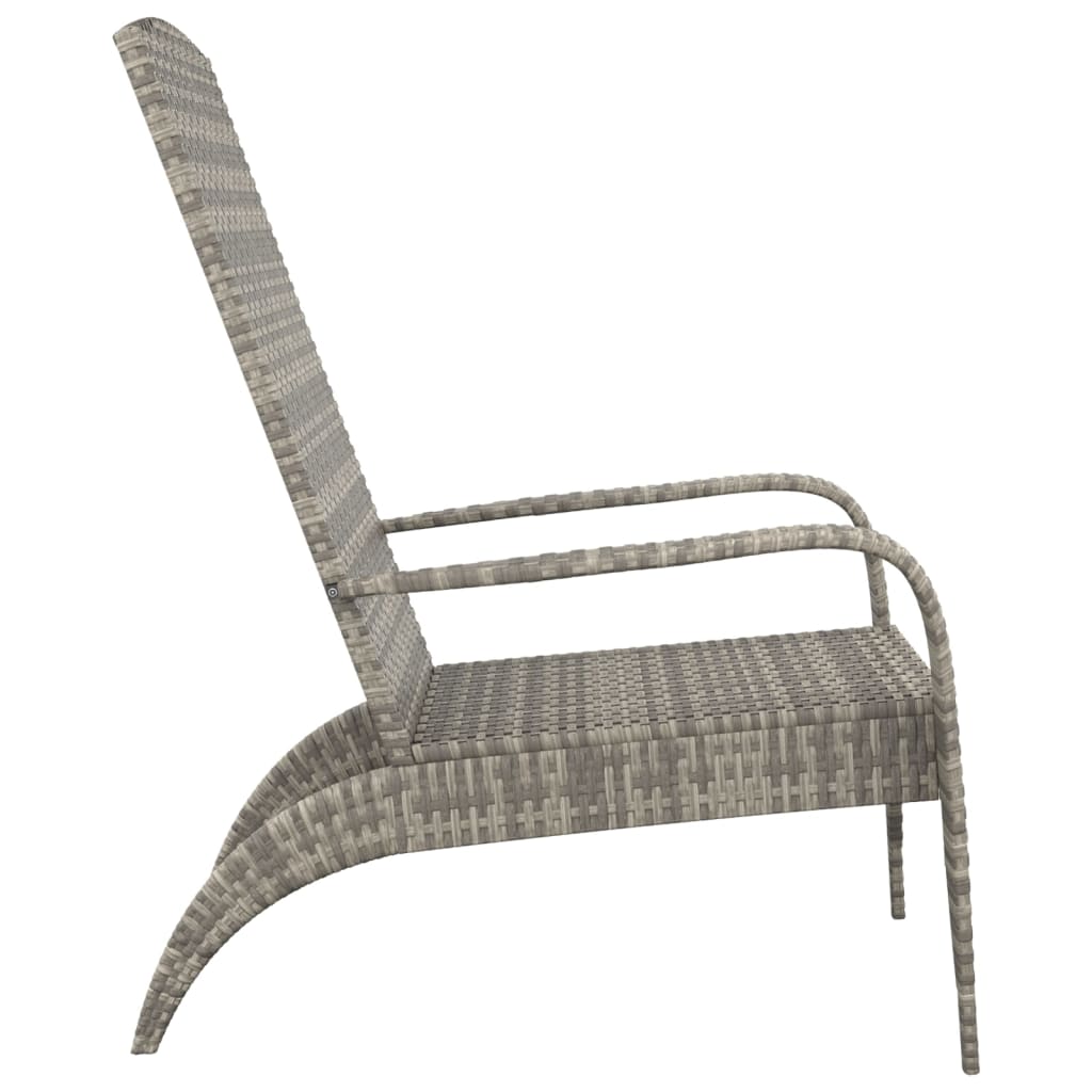 Tuinstoel Adirondack Grijs Poly Rattan is nu te koop bij PeponiXL, paradijselijk wonen!