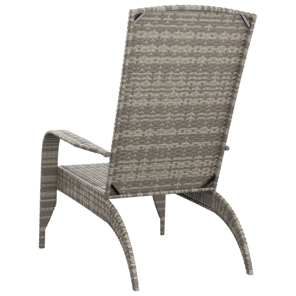 Tuinstoel Adirondack Grijs Poly Rattan is nu te koop bij PeponiXL, paradijselijk wonen!