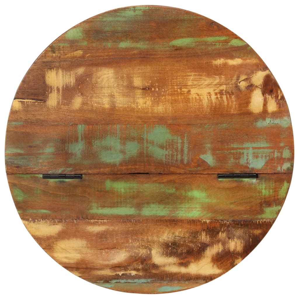 Salontafel 50x27 cm massief gerecycled hout zwart is nu te koop bij PeponiXL, paradijselijk wonen!